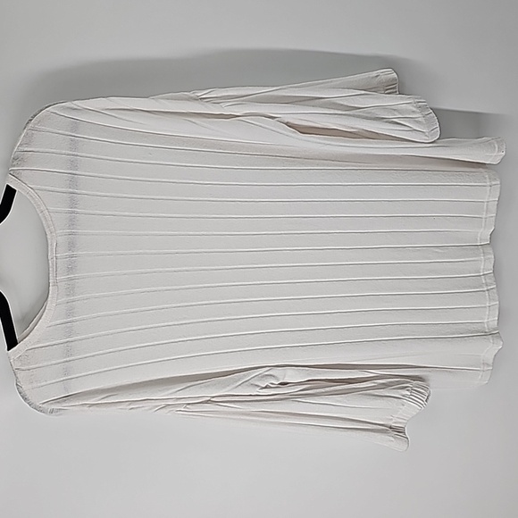 AS Crew Neck Balloon Sleeve Cream Colored Sweater Tunic Top Plus Size - Picture 10 of 11